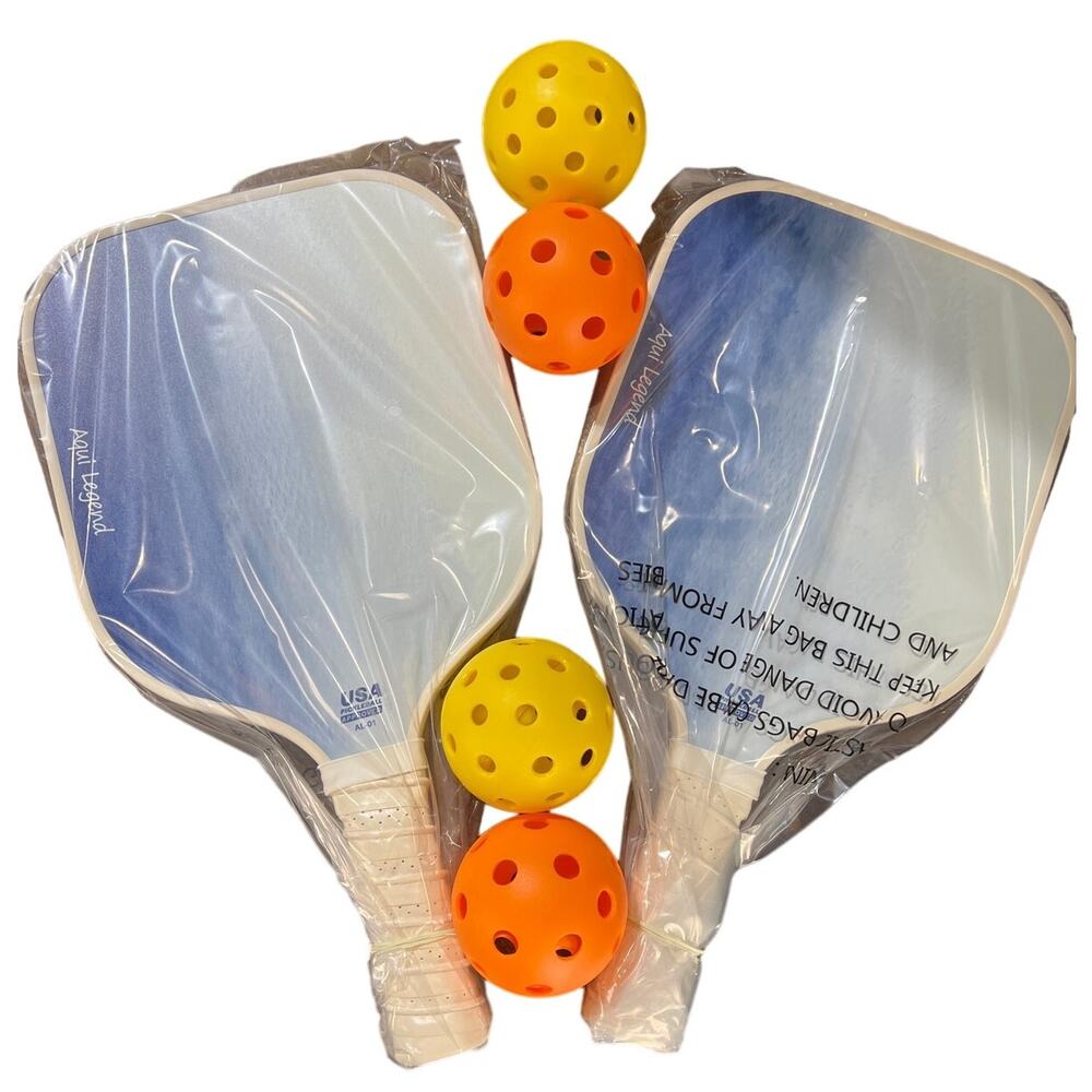 Pickleball Game Set‎ Aqui Legend 2 Paddles-New
